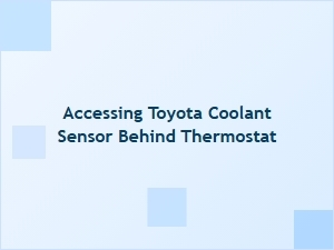Locating the Coolant Sensor Behind the Thermostat