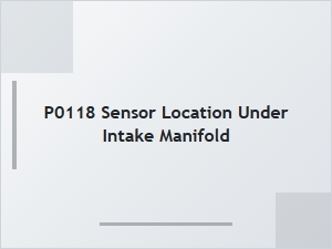 Finding the P0118 Sensor Under the Intake Manifold
